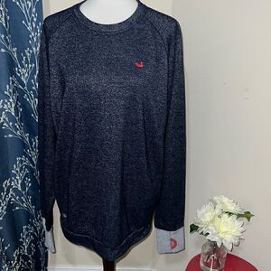 Southern Marsh Asheville Terry Sweater Navy Thumbholes Crewneck sz M Medium